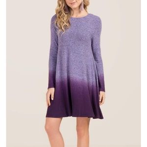 Purple Ombre Knit Dress